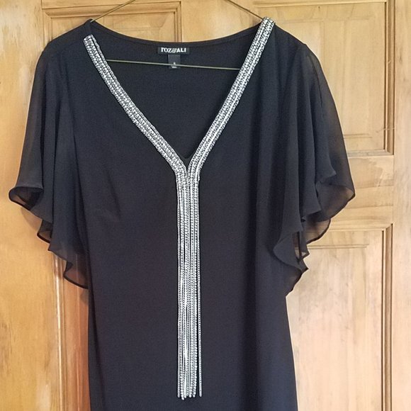 ROZ & ALI Black Dress - Picture 1 of 7